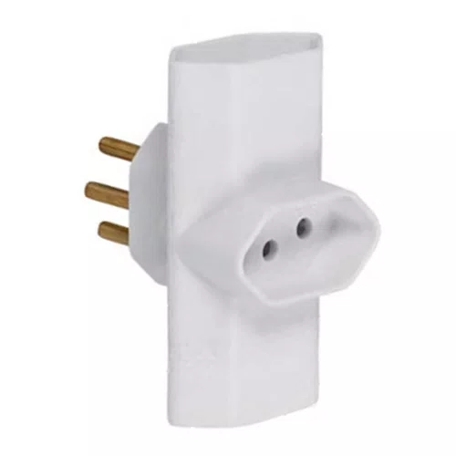 Benjamin 3 Saídas Branco 2P + T 10A 250V - Pluzie