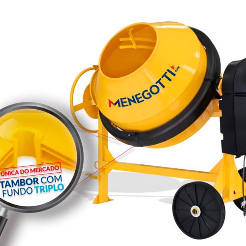 Betoneira Prime 400L com Motor MONO 2CV 220V 60HZ - Mengotti