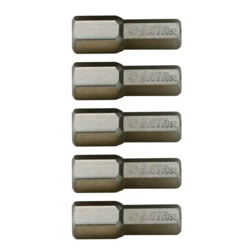 Bit Hexagonal 1/4" x 25mm x 5mm com 5 peças - Sata Bit Hexagonal 1/4" x 25mm x 5mm com 5 peças - Sata