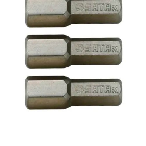 Bit Hexagonal 1/4" x 25mm x 6mm com 5 peças - Sata