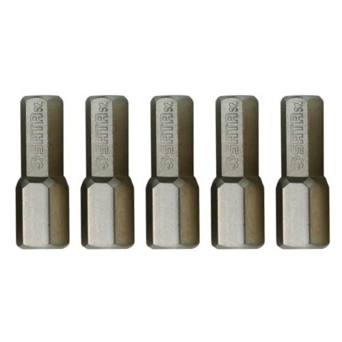 Bit Hexagonal 1/4" x 25mm x 6mm com 5 peças - Sata