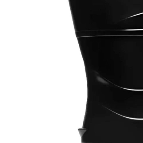 Bota PVC Preta com Forro sem Bico N.37 Ref.204 - Cartom