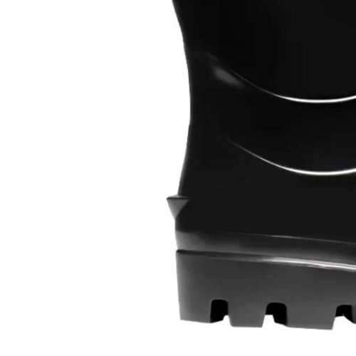 Bota PVC Preta com Forro sem Bico N.37 Ref.204 - Cartom