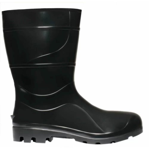 Bota PVC Preta com Forro sem Bico N° 39 - Cartom