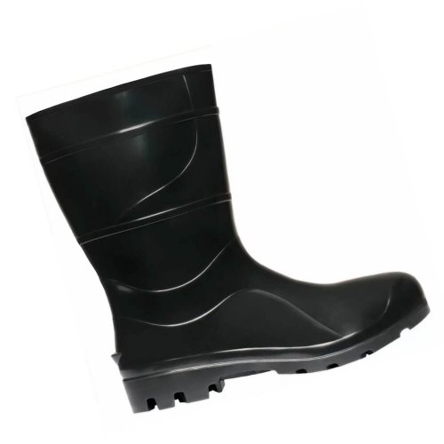 Bota PVC Preta com Forro sem Bico N° 39 - Cartom