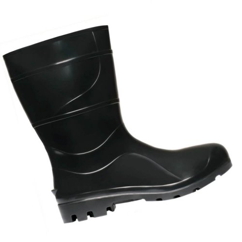 Bota PVC Preta com Forro sem Bico N° 41 Ref.204 - 002248 - Cartom