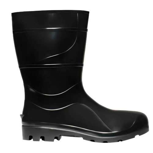 Bota PVC Preta com Forro sem Bico Nº 43 Ref.204 - Cartom
