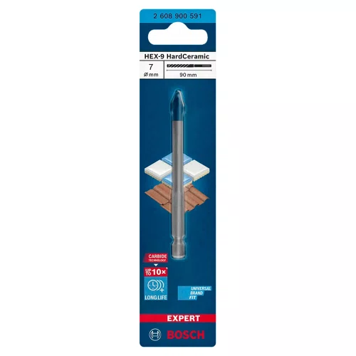 Broca para Porcelanato Hex-9 Hard Ceramic 6 x 90mm - Bosch