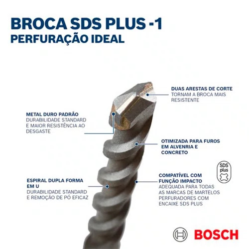 Broca SDS-PLUS 4 x 110mm - 2608680257 - Bosch