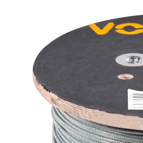 Cabo de Aço Plastificado 3,2mm - 1/8" (Metro) - Vonder