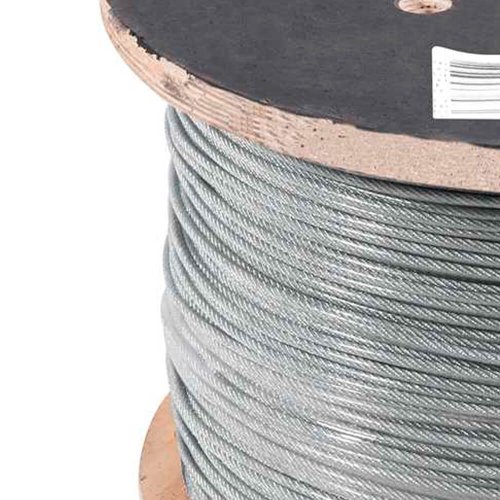 Cabo de Aço Plastificado 3,2mm - 1/8" (Metro) - Vonder