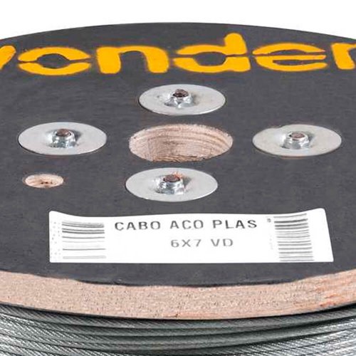 Cabo de Aço Plastificado 3,2mm - 1/8" (Metro) - Vonder