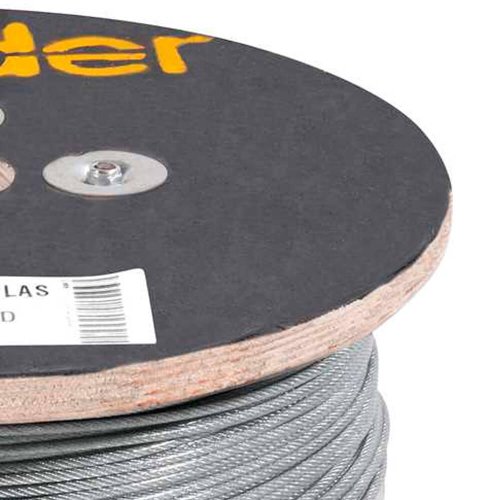 Cabo de Aço Plastificado 3,2mm - 1/8" (Metro) - Vonder