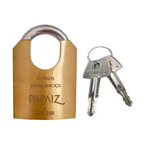 Cadeado 50mm com Chave Tetra CTR Reforçado - Papaiz