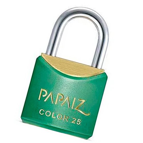 Cadeado Color Line Verde 25 mm - Papaiz