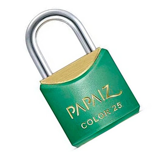 Cadeado Color Line Verde 25 mm - Papaiz