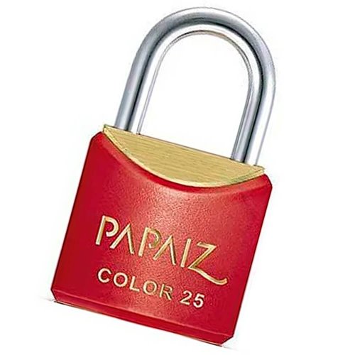 Cadeado Color Line Vermelho 25 mm - Papaiz