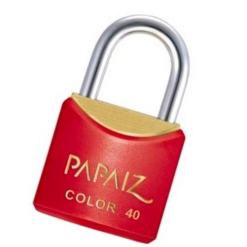 Cadeado Color Line Vermelho 40 mm - Papaiz