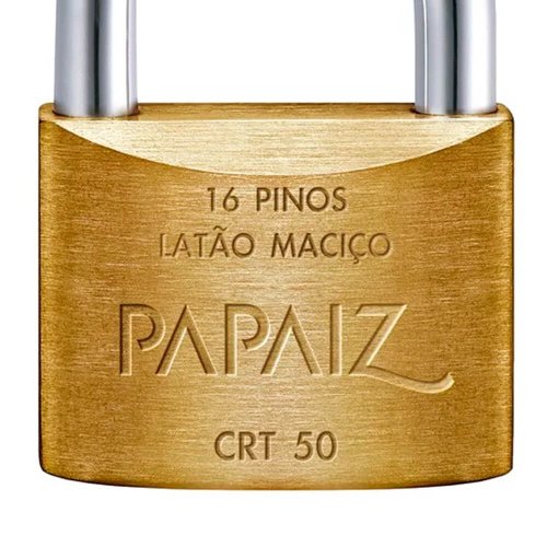 Cadeado Com Chave Tetra de CRT50 em Latão - Papaiz