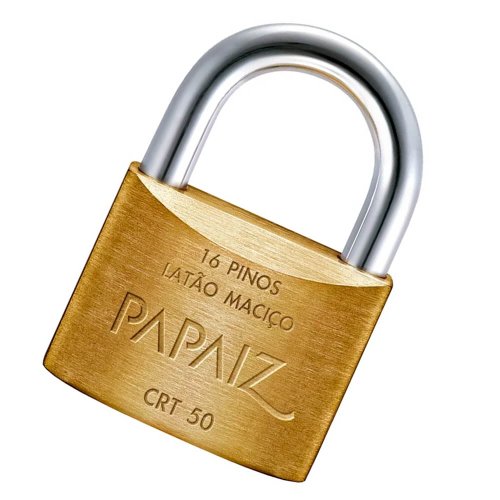 Cadeado Com Chave Tetra de CRT50 em Latão - Papaiz