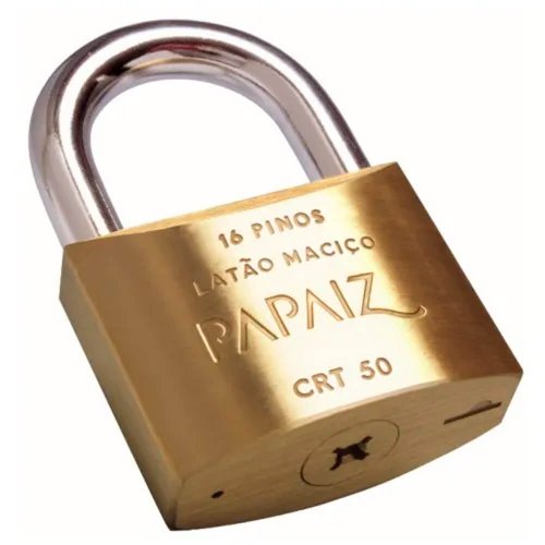 Cadeado Com Chave Tetra de CRT50 em Latão - Papaiz