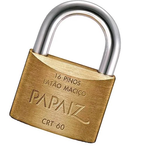 Cadeado Com Chave Tetra de CRT60 em Latão - Papaiz