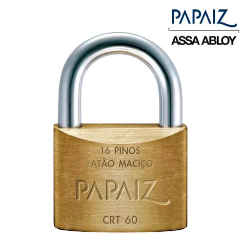 Cadeado Com Chave Tetra de CRT60 em Latão - Papaiz