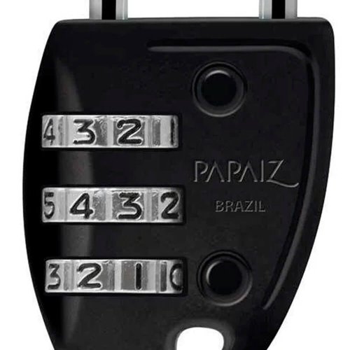 Cadeado com Segredo CS23 Preto - Papaiz