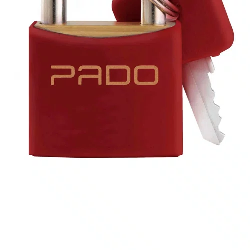 Cadeado de Latão 35/50mm Vermelho - Pado