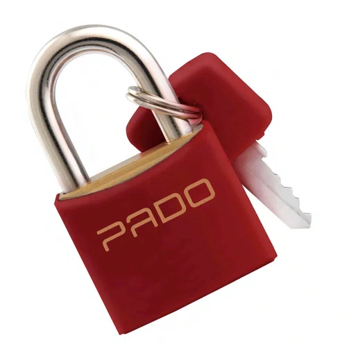 Cadeado de Latão 35/50mm Vermelho - Pado
