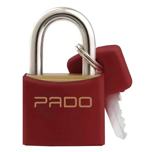 Cadeado de Latão 40mm Vermelho - Pado