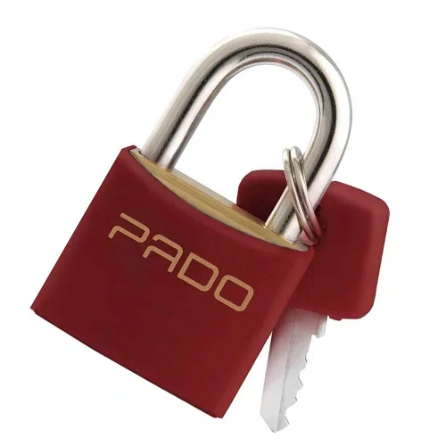 Cadeado de Latão 40mm Vermelho - Pado