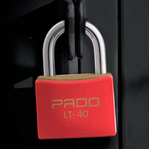 Cadeado de Latão 40mm Vermelho - Pado