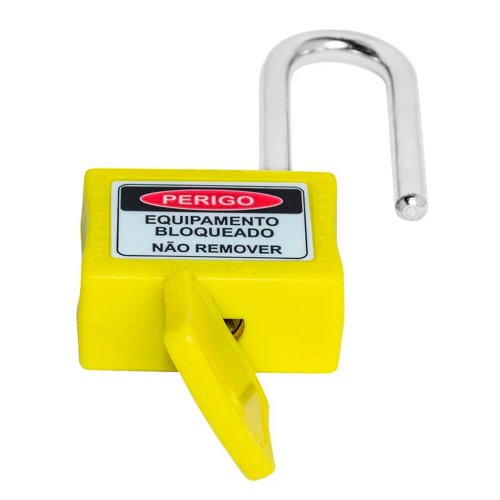 Cadeado para Bloqueio 35mm com Haste Longa 50mm Amarelo - Papaiz