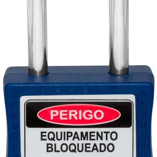 Cadeado para Bloqueio 35mm com Haste Longa 50mm Azul - Papaiz