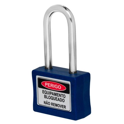 Cadeado para Bloqueio 35mm com Haste Longa 50mm Azul - Papaiz