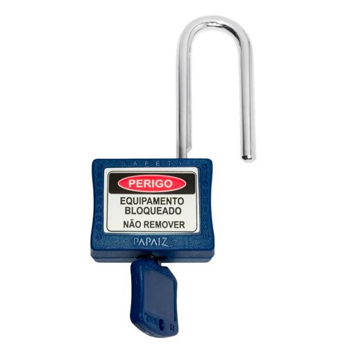 Cadeado para Bloqueio 35mm com Haste Longa 50mm Azul - Papaiz