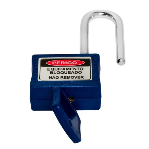 Cadeado para Bloqueio 35mm com Haste Longa 50mm Azul - Papaiz