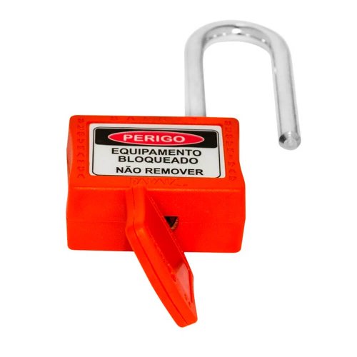 Cadeado para Bloqueio 35mm com Haste Longa 50mm Laranja - Papaiz