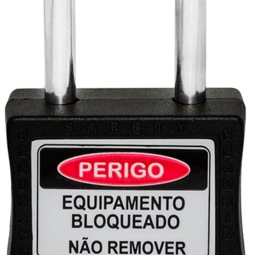 Cadeado para Bloqueio 35mm com Haste Longa 50mm Preto - Papaiz