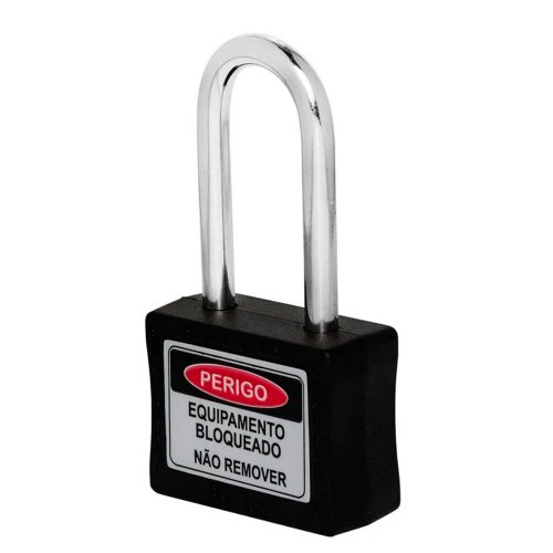 Cadeado para Bloqueio 35mm com Haste Longa 50mm Preto - Papaiz