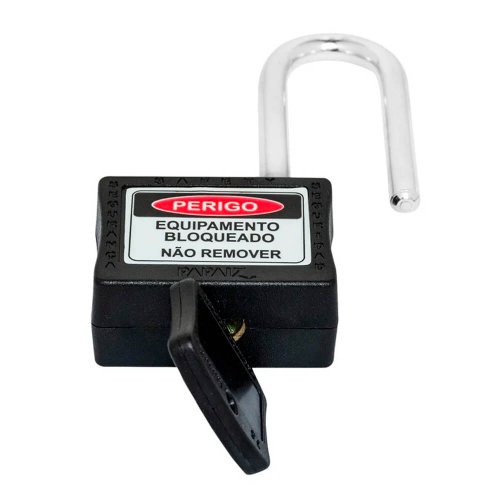 Cadeado para Bloqueio 35mm com Haste Longa 50mm Preto - Papaiz