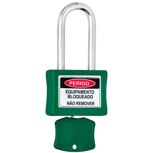 Cadeado para Bloqueio 35mm com Haste Longa 50mm Verde - Papaiz