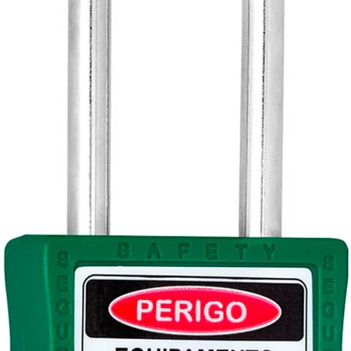 Cadeado para Bloqueio 35mm com Haste Longa 50mm Verde - Papaiz
