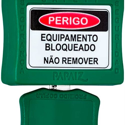 Cadeado para Bloqueio 35mm com Haste Longa 50mm Verde - Papaiz