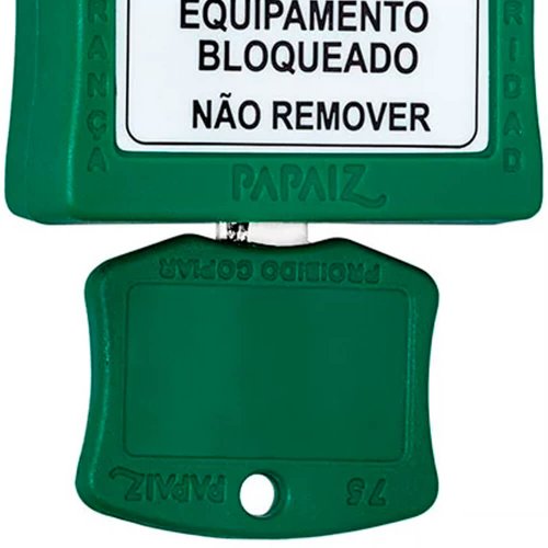 Cadeado para Bloqueio 35mm com Haste Longa 50mm Verde - Papaiz