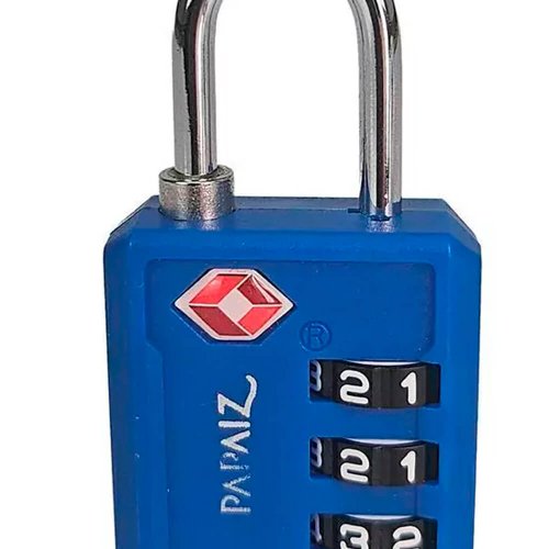 Cadeado TSA com Segredo 30PL Azul - Papaiz