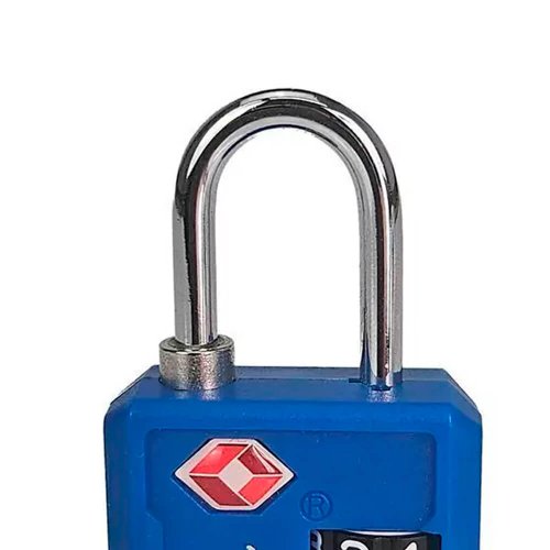 Cadeado TSA com Segredo 30PL Azul - Papaiz