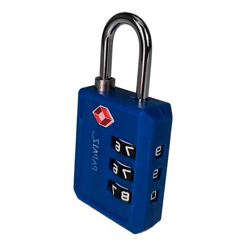 Cadeado TSA com Segredo 30PL Azul - Papaiz
