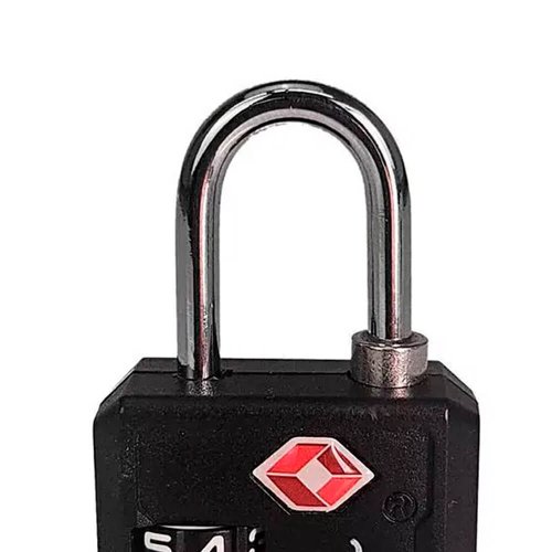 Cadeado TSA com Segredo 30PL Preto - Papaiz